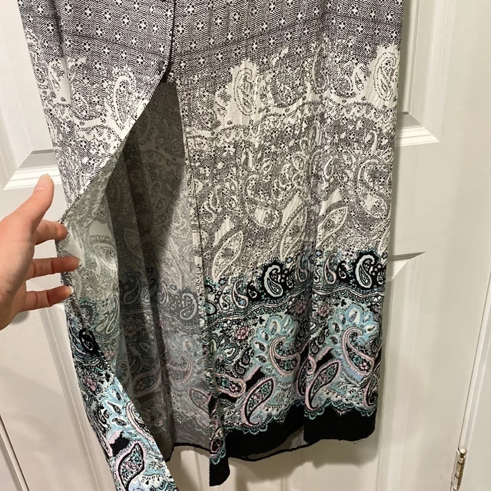 Express Maxi Skirt Button Front Slit EUC